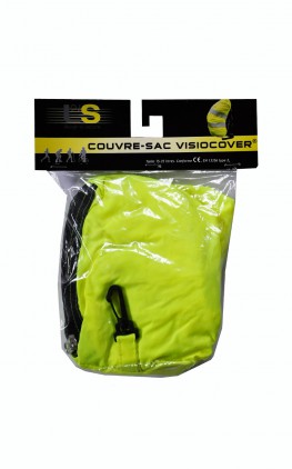 l2s couvre sac jaune fluo sécurité haute visibilité 15-35 litres visiocover 