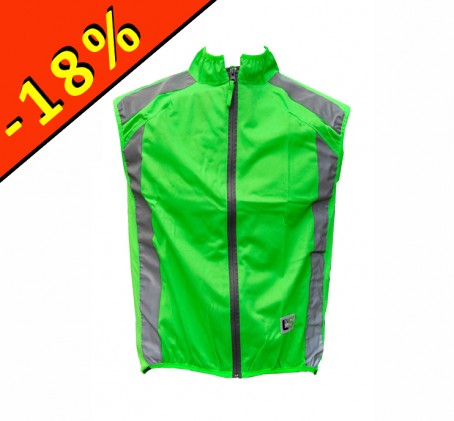 Gilet sécurité vélo - L2S VISIOPLUS - vert fluo - ILLIMITsport.com