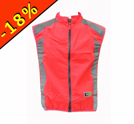 Gilet fluo cycliste - L2S VISIOPLUS - rose fluo - ILLIMITsport.com