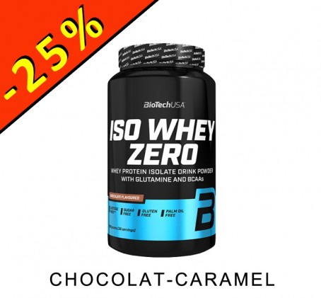 Protéine - ISO WHEY ZERO - BIOTECH - 908gr - chocolat caramel - ILLIMITsport.com