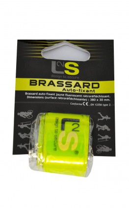 l2s brassard jaune fluo sécurité haute visibilité arm band autofix 