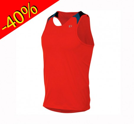 pearl izumi maillot running homme sans manche fly singlet rouge débardeur running