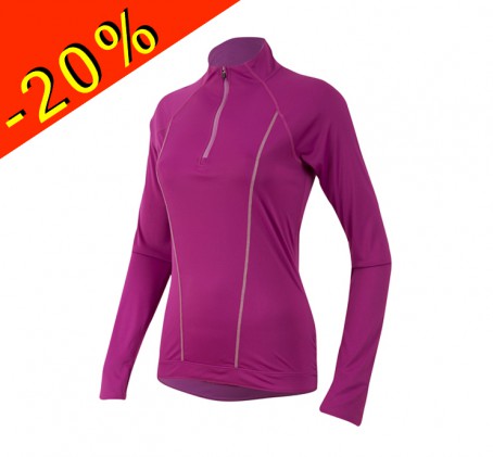 pearl izumi maillot manches longues running femme mi-saison pursuit violet