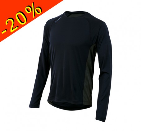 pearl izumi maillot manches longues running homme mi-saison flash noir