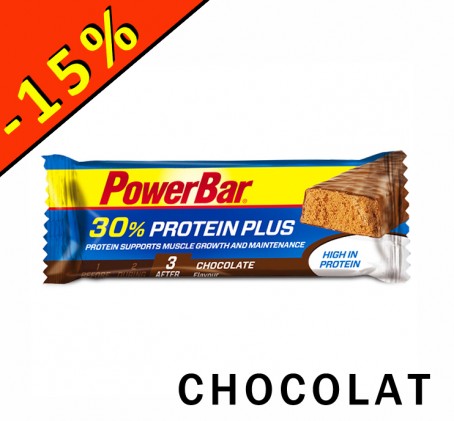 POWERBAR 30% PROTEIN PLUS - barre protéiné - chocolat 55gr - ILLIMITsport.com
