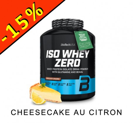 Protéine - BIOTECHUSA - ISO WHEY ZERO - 2270gr - cheesecake au citron - ILLIMITsport.com