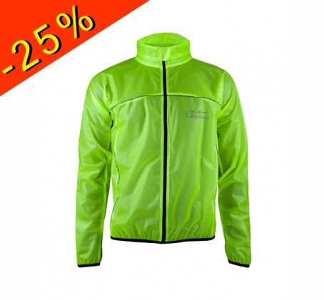 uglow veste imperméable ultra légère u-rain 1.0 jaune 100% étanche uglow sport veste running cyclisme