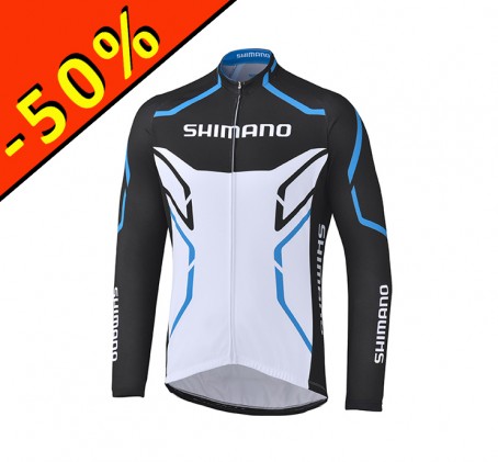 Maillot SHIMANO Thermal Print - mi saison - homme - blanc noir - ILLIMITsport.com
