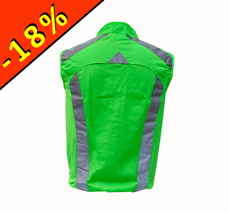 Gilet Réfléchissant, Gilet de Sécurité avec Bandes Réfléchissantes et 3  Led, Gilet de Cyclisme de Haute Visibilité pour Jogging, Cyclisme (Vert)